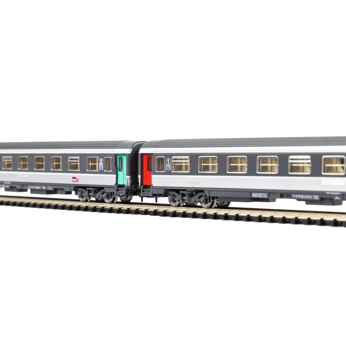 Piko 94507 Set de 2 voitures Corail, 1ère et 2ème classe A10u/B11u, logo carmillon, SNCF, N - 1/160 Piko Piko_94507 - 6