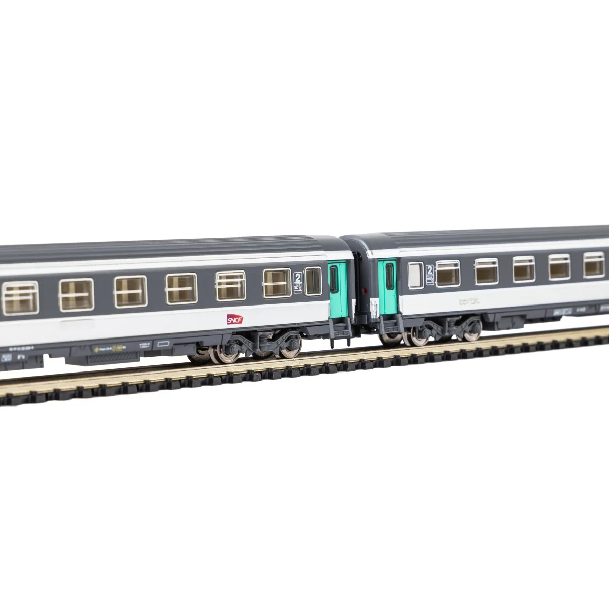 Piko 94508 Set de 2 voitures Corail, 2ème classe et fourgon B11u/B6Du, logo carmillon, SNCF, N - 1/160 Piko Piko_94508 - 6