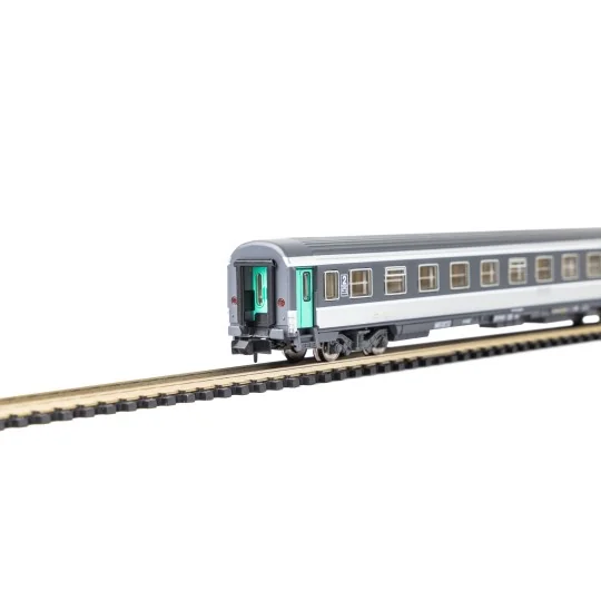 Piko_94508-Piko 94508 Set of 2 Corail coaches, 2nd class and baggage car B11u/B6Du, Carmillon logo, SNCF, N - 1/160