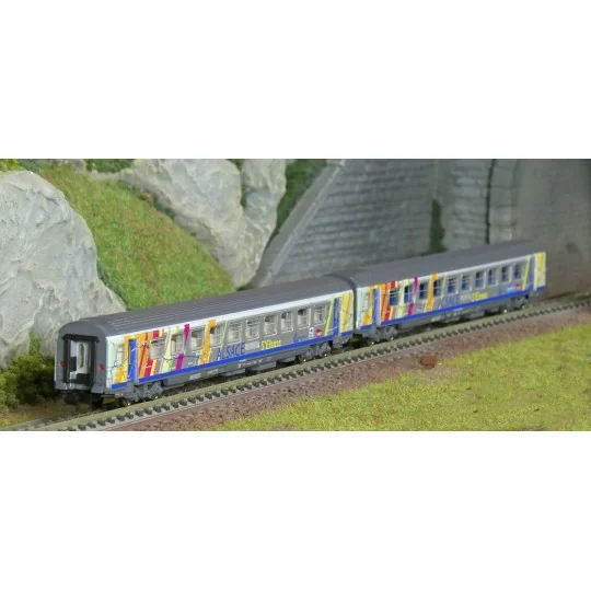 Piko_94509-Piko 94509 Set of 2 Corail Alsace coaches, 1st and 2nd class A10tu/B11tu, Carmillon logo, SNCF, N - 1/160