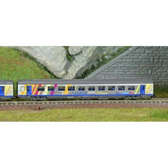 Piko_94509-Piko 94509 Set of 2 Corail Alsace coaches, 1st and 2nd class A10tu/B11tu, Carmillon logo, SNCF, N - 1/160