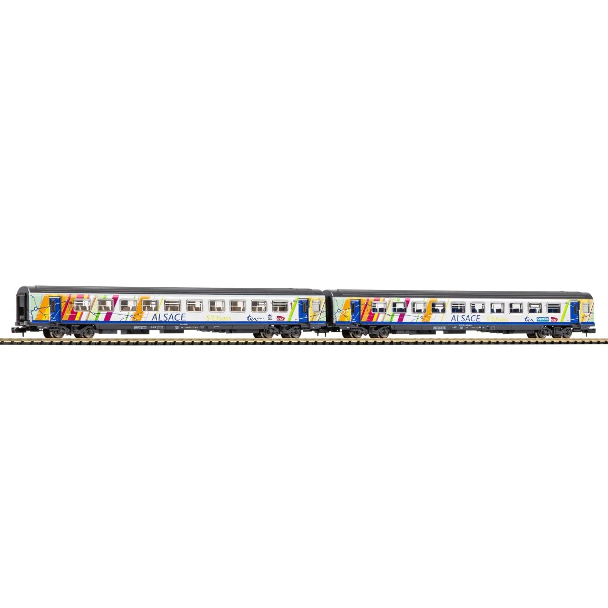 Piko 94509 Set of 2 Corail Alsace coaches, 1st and 2nd class A10tu/...