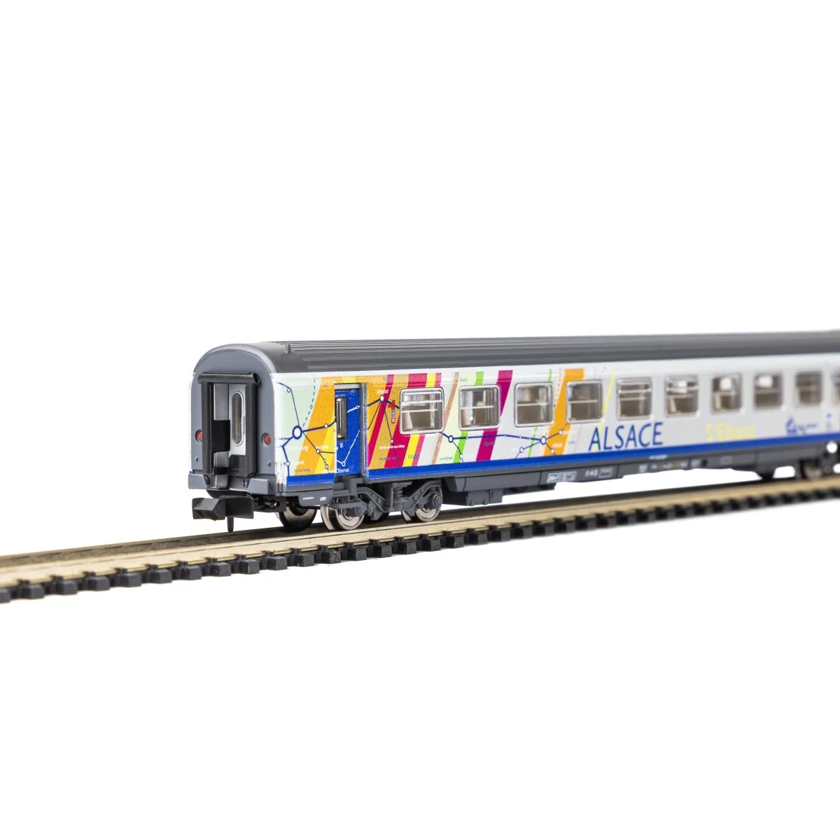 Piko 94509 Set de 2 voitures Corail Alsace, 1ère et 2ème classe A10tu/B11tu, logo carmillon, SNCF, N - 1/160 Piko Piko_94509 - 6