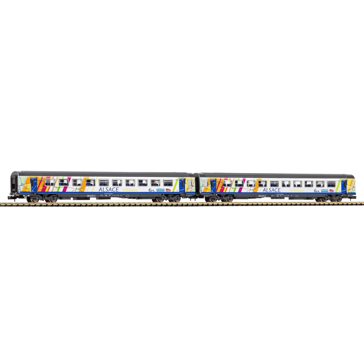 Piko 94510 Set of 2 Corail Alsace coaches, 2nd class B11tu/B11tu, C...