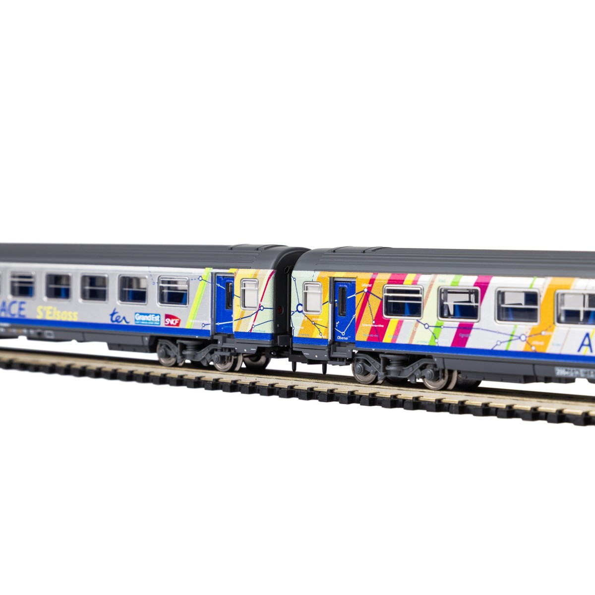 Piko 94510 Set de 2 voitures Corail Alsace, 2ème classe B11tu/B11tu, logo carmillon, SNCF, N - 1/160 Piko Piko_94510 - 5