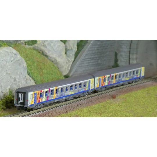 Piko_94510-Piko 94510 Set of 2 Corail Alsace coaches, 2nd class B11tu/B11tu, Carmillon logo, SNCF, N - 1/160