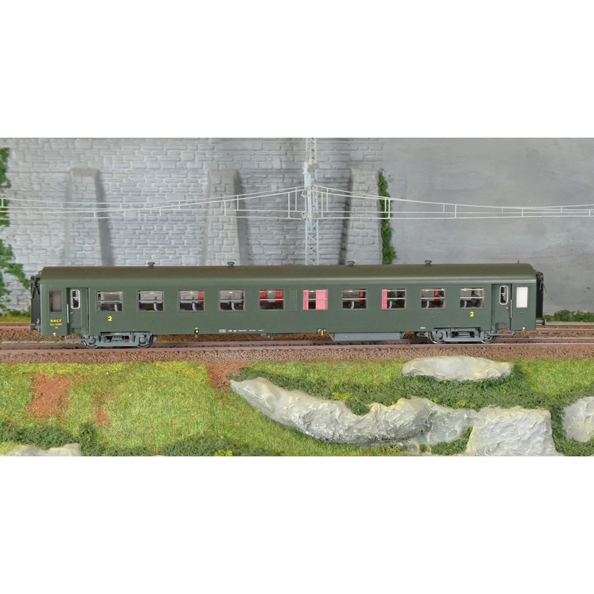 Models Word 40020 Voiture USI courte, SNCF, Bmyfi U60, vert, marquage 1956 Models World MW_40020 - 2