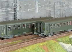 Models Word 40021 Set de 2 voitures USI courte, SNCF, Bmyfi U60, vert, marquage 1956 Models World MW_40021 - 1