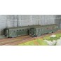 MW_40021-Models Word 40021 Set de 2 voitures USI courte, SNCF, Bmyfi U60, vert, marquage 1956