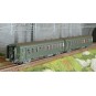 MW_40021-Models Word 40021 Set de 2 voitures USI courte, SNCF, Bmyfi U60, vert, marquage 1956
