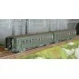 Models Word 40021 Set de 2 voitures USI courte, SNCF, Bmyfi U60, vert, marquage 1956 Models World MW_40021 - 2 MW_40021-Models Word 40021 Set de 2 voitures USI courte, SNCF, Bmyfi U60, vert, marquage 1956