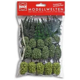 Busch 6588 Forêt mixte 33 arbres mélangé, N - 1/160 Busch Busch_6588 - 1