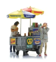 Artitec 387.625 New York Hot Dog Vendor with 2 Figures