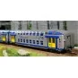 ViTrains_1105L-ViTrains 1105L Set de 3 voitures voyageurs VO2N SNCF, livré Nord Pas de Calais, Logo carmillon, avec éclairage