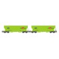 HR6674-Rivarossi HR6674 Set of 2 bogie hopper wagons, green, GATX, RAIL CARGO GROUP