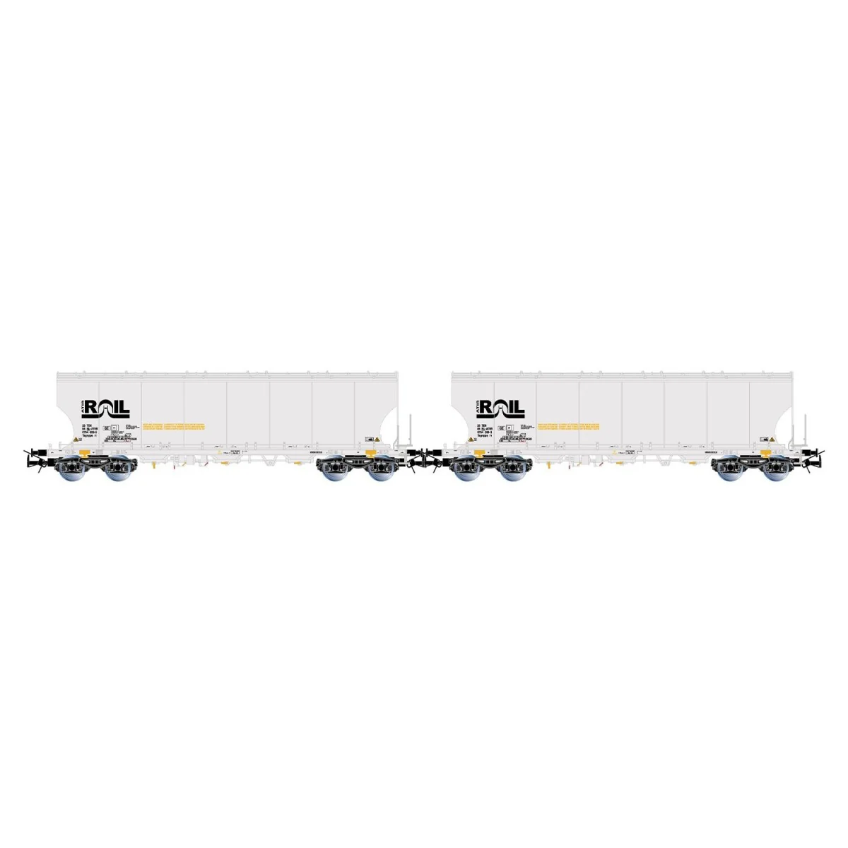 Rivarossi HR6675 Set of 2 bogie hopper wagons, grey, ATIR-RAIL - HR...