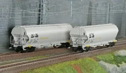 Rivarossi HR6675 Set de 2 wagons trémies à bogies, gris, ATIR-RAIL Rivarossi HR6675 - 1