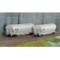 HR6675-Rivarossi HR6675 Set of 2 bogie hopper wagons, grey, ATIR-RAIL