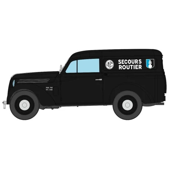 CB-201-Ree Modeles CB201 Renault Juvaquatre Panel Van, Black, Roadside Assistance