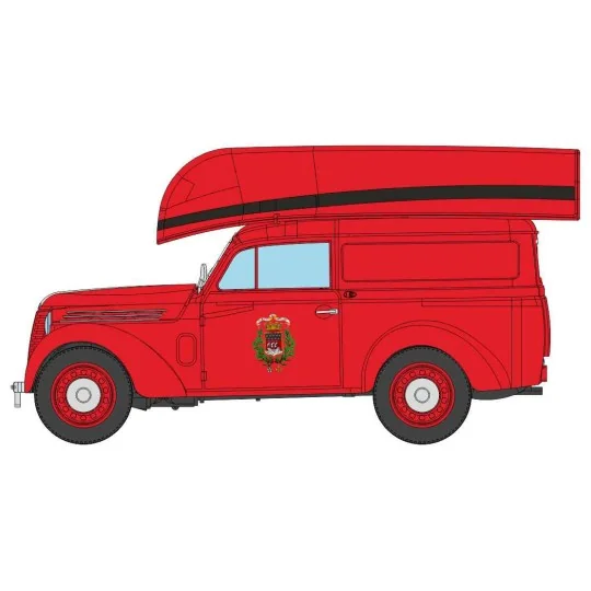 CB-203-Ree Models CB203 Renault Juvaquatre Panel Van "FIRE DEPARTMENT" + Boat