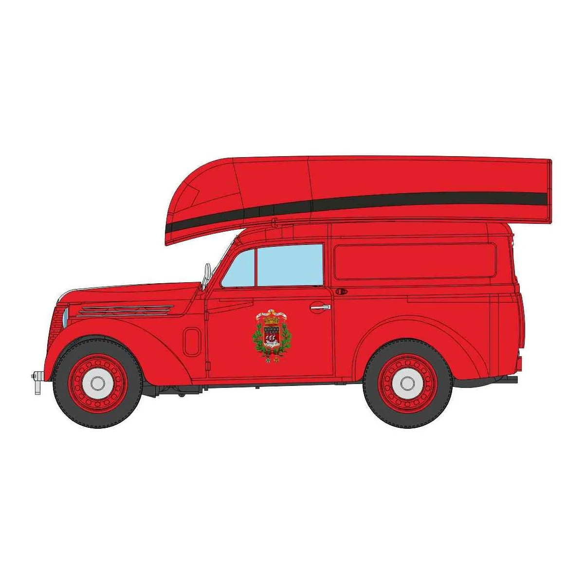Ree Models CB203 Renault Juvaquatre Panel Van "FIRE DEPARTMENT" + B...