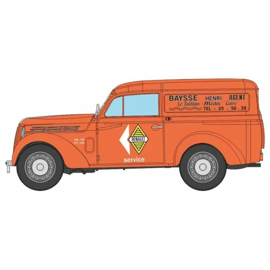 CB-205-Ree Modeles CB205 Renault Juvaquatre Panel Van Orange "RENAULT"