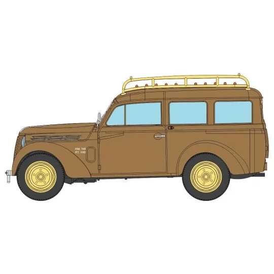 CB-210-Ree Modeles CB210 Voiture Renault Renault Juvaquatre Familiale vitrée, Marron + galerie