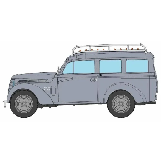 CB-211-Ree Modeles CB211 Voiture Renault Renault Juvaquatre Familiale vitrée, Gris + galerie