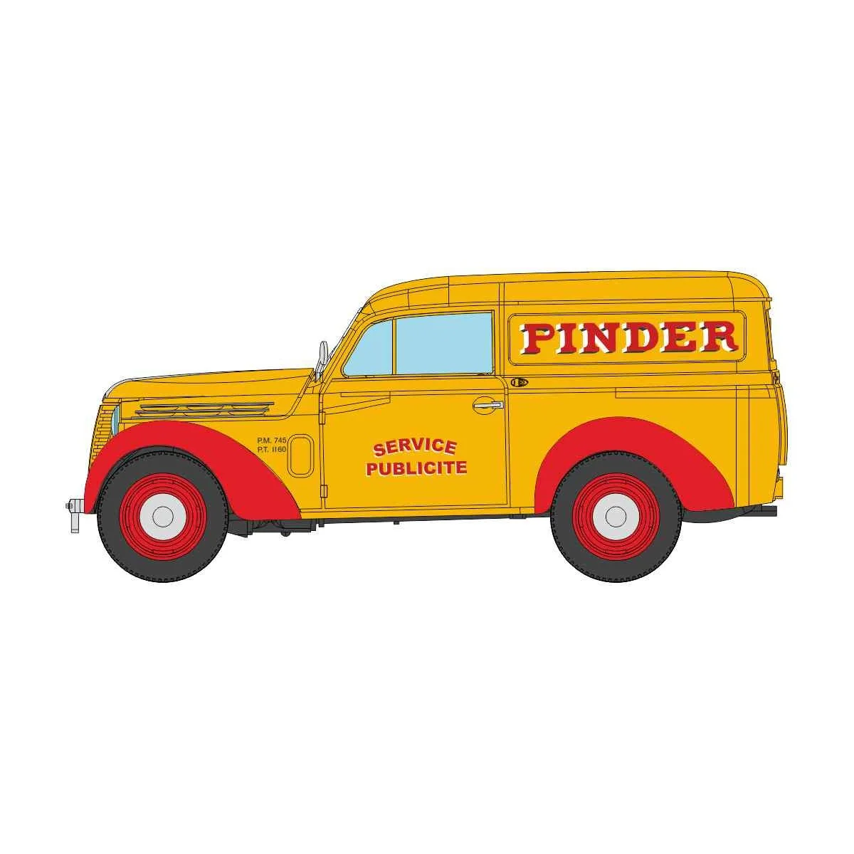 Ree Modeles CB213 Renault Juvaquatre panel van "PINDER" - CB-213