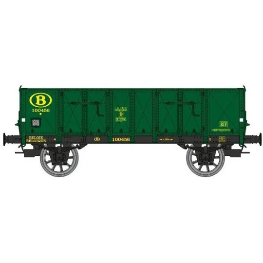 WB-922-Ree Modeles WB922 Metal-bodied tipper wagon, green, SNCB, ep.III