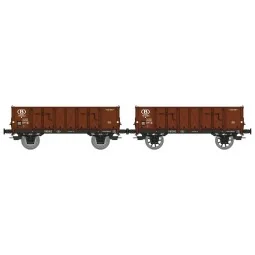 Ree Modeles WB923 Set of 2 open wagons with metal bodies, brown, SN...
