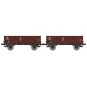 WB-931-Ree Modeles WB931 Set de 2 wagons Tombereau caisse bois, DR, ep.IV