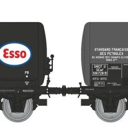 Ree modeles WB870 Set de 2 wagons citerne Pétrol, SNCF, ESSO Ree Modeles WB-870 - 1