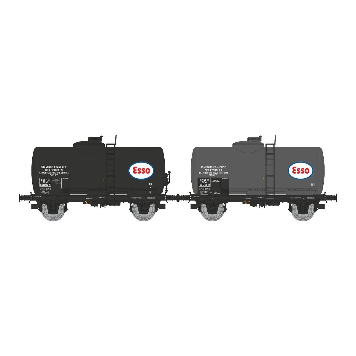 Ree Models WB870 Set of 2 Petrol Tank Wagons, SNCF, ESSO - WB-870