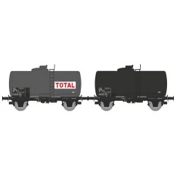 Ree models WB872 Set of 2 oil tank wagons, SNCF, TOTAL - WB-872