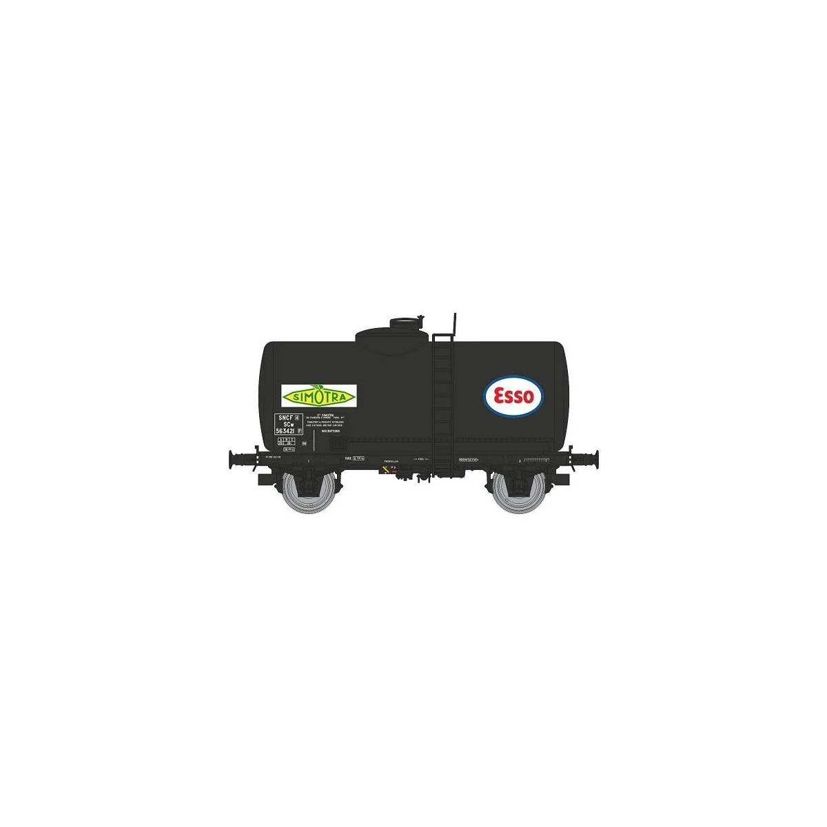 Ree models WB873 Petroleum Tank Wagon, SNCF, SIMOTRA-ESSO - WB-873