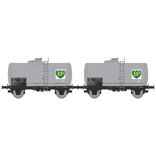 WB-876-Ree modeles WB876 Set de 2 wagons citerne Pétrol, SNCF, BP