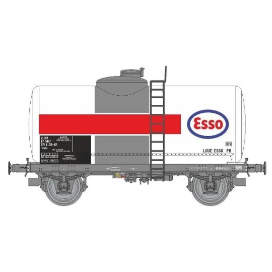 Ree Models WB877 Petroleum Tank Wagon, SNCF, ESSO, White WB-877-Ree Models WB877 Petroleum Tank Wagon, SNCF, ESSO, White