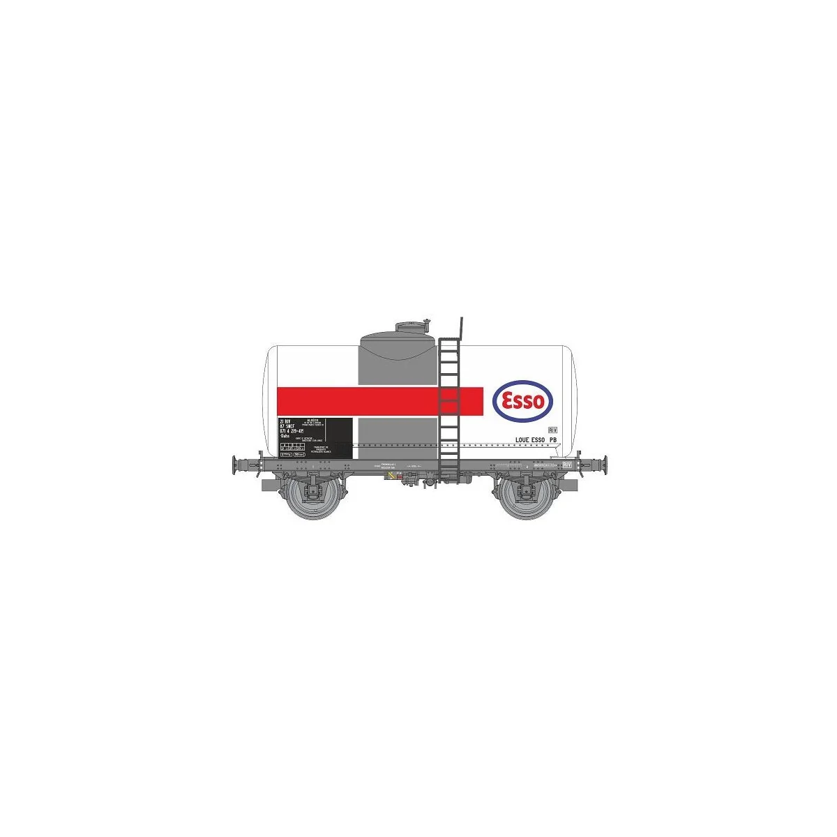 Ree Models WB877 Petroleum Tank Wagon, SNCF, ESSO, White Ree Models WB877 Petroleum Tank Wagon, SNCF, ESSO, White