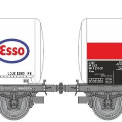 Ree modeles WB878 Set de 2 wagons citerne Pétrol, SNCF, ESSO, blanc Ree Modeles WB-878 - 1