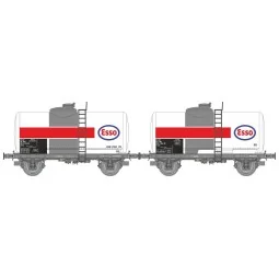 Ree Models WB878 Set of 2 Petrol Tank Wagons, SNCF, ESSO, White - W...