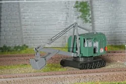 Ree Modeles CB157 BONDY Excavator on Green Tracks, MOTOR LOAD