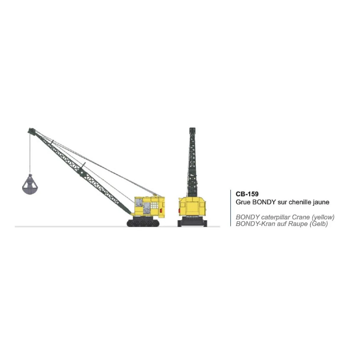 Ree Modeles CB159 Grue BONDY sur chenille jaune Ree Modeles CB-159 - 3