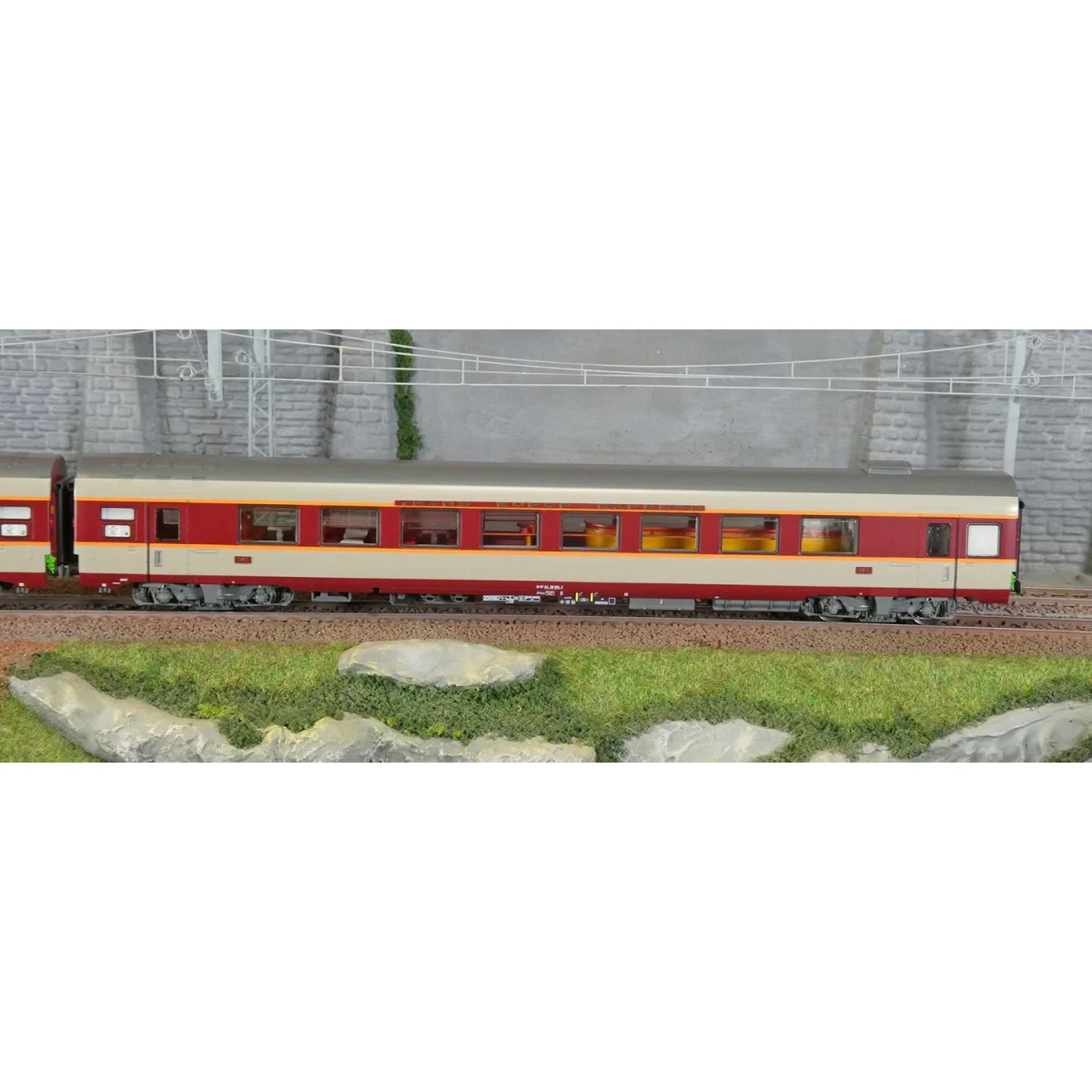 LS Models 40080DC Set de 3 voitures Grand Confort Aquitaine A3rtux + A8tu + A8u, livré origine, Sud-Ouest, éclairées Ls models L