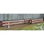 Lsm_40081DC-LS Models 40081DC Set de 3 voitures Grand Confort Aquitaine A8tu + A8u + Vru, livré origine, Sud-Ouest, éclairées