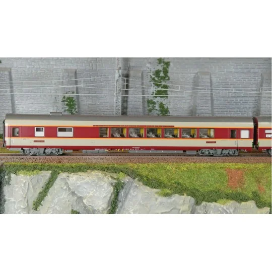 Lsm_40081DC-LS Models 40081DC Set of 3 Grand Confort Aquitaine coaches A8tu + A8u + Vru, original livery, Southwest, illuminated