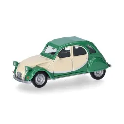 Herpa 020817-007 Voiture 2CV Charleston, vert/beige Herpa Herpa_020817-007 - 1