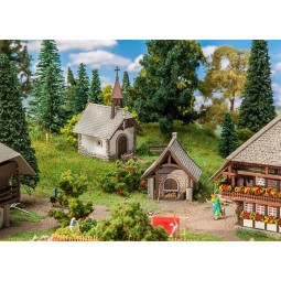 Faller 130571 Model Kit, Farm Chapel and Bakery - Faller_130571