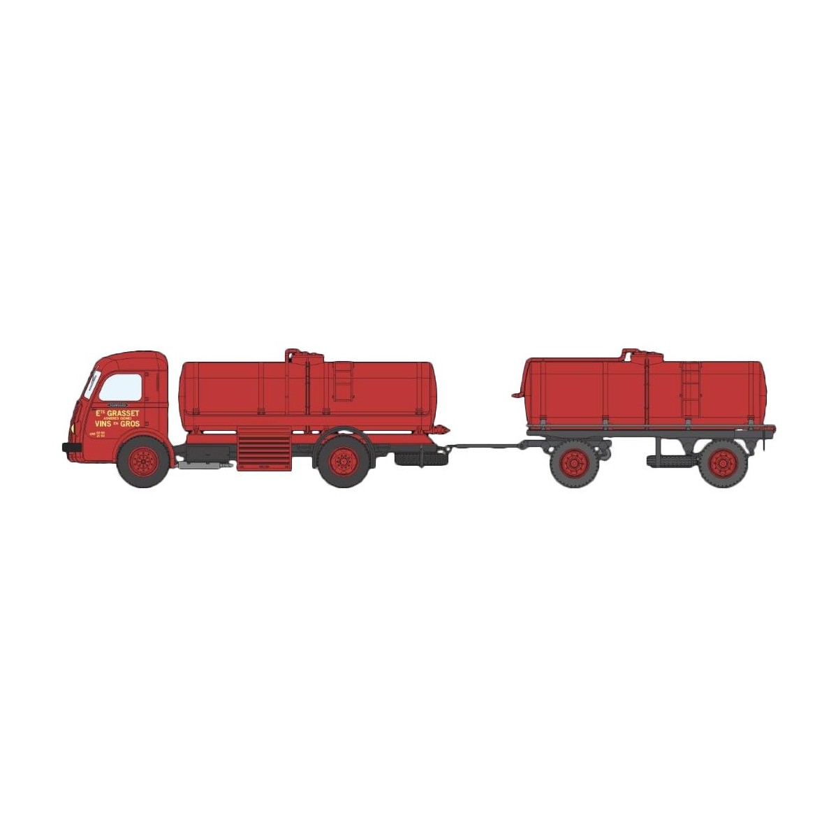 Ree Modeles CB 099 Panhard Movic Truck, Wine Tanker + Trailer "Ets ...