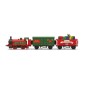 R9363M-Hornby R9363M Christmas Santa's Express Starter Set, Steam Locomotive + Battery-Powered Wagons